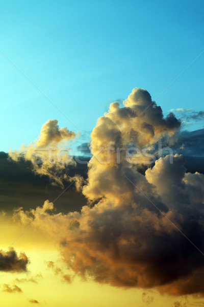 Puesta de sol cielo mar paisaje fondo azul Foto stock © BSANI