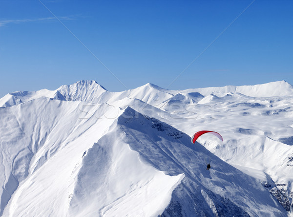 Vitesse équitation caucase montagnes Géorgie hiver [[stock_photo]] © BSANI