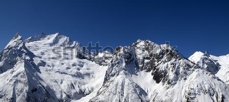 Panoráma Kaukázus hegyek tájkép hegy jég Stock fotó © BSANI