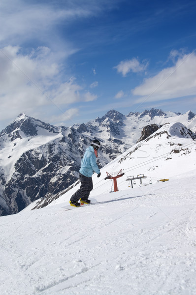 スノーボーダー スキー リゾート コーカサス 山 ストックフォト © BSANI