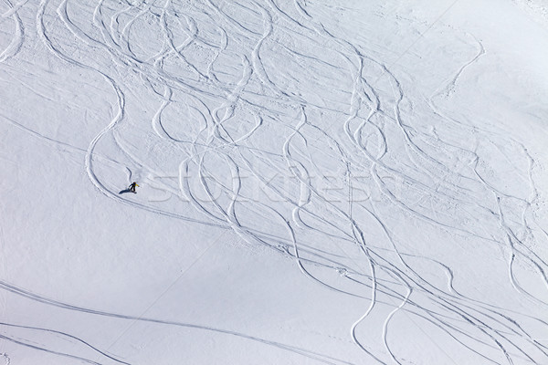 スノーボーダー オフ スロープ 雪 先頭 表示 ストックフォト © BSANI