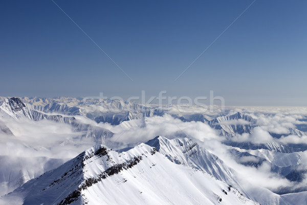 Berge Dunst Georgia Sport Landschaft Stock foto © BSANI