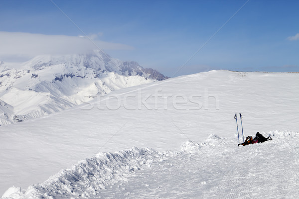 Stockfoto: Skiën · snowboarden · uitrusting · helling · kaukasus