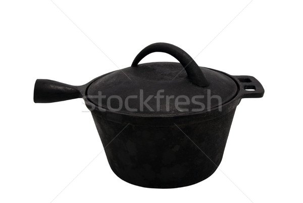Pot geïsoleerd witte voedsel achtergrond metaal Stockfoto © BSANI