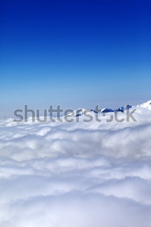 Munţi nori însorit cer caucaz Georgia Imagine de stoc © BSANI
