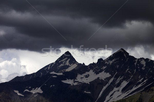 Stock photo: Storm clouds in mountains