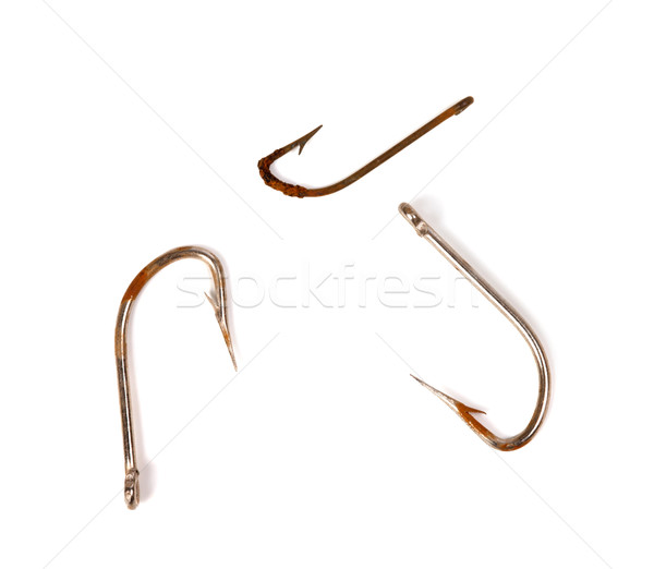 Three rusty old fishhook Stock photo © BSANI