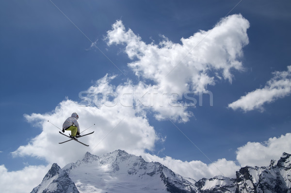 Freestyle Ski Himmel Natur Kreuz Eis Stock foto © BSANI