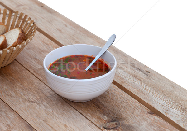 Kharcho on wooden table with copyspace Stock photo © BSANI