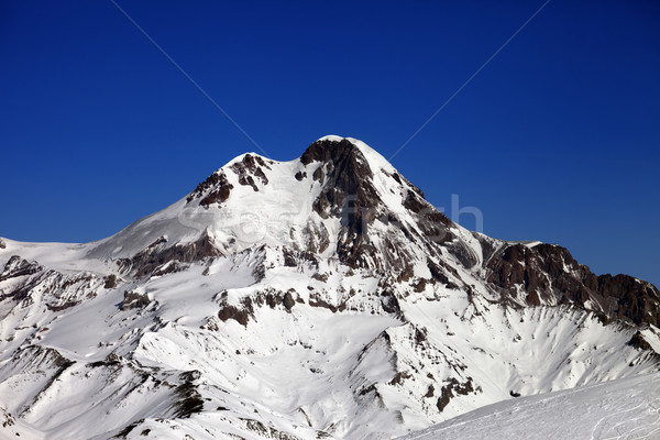 Stock photo: Mount Kazbek at nice winter day