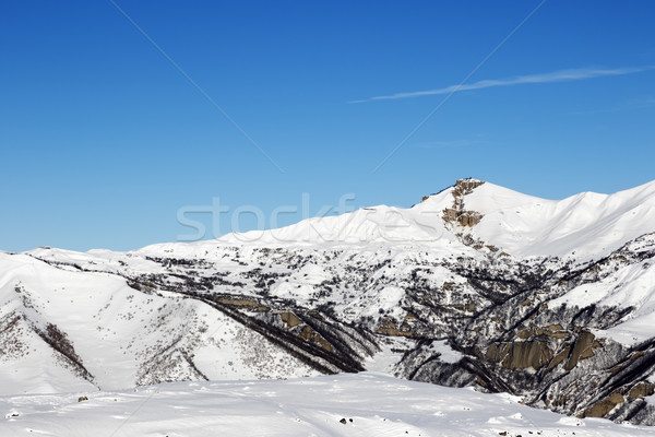 Snowy winter mountains at nice sun day Stock photo © BSANI