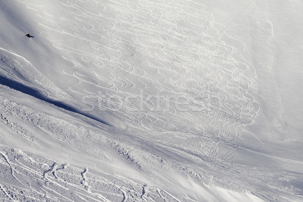 Tracks on ski slope, off-piste Stock photo © BSANI