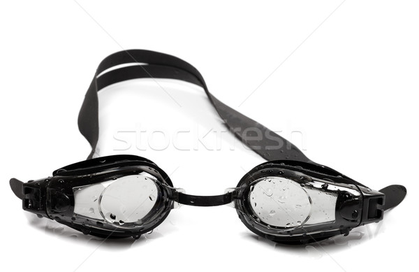 Black goggles for swimming with water drops Stock photo © BSANI