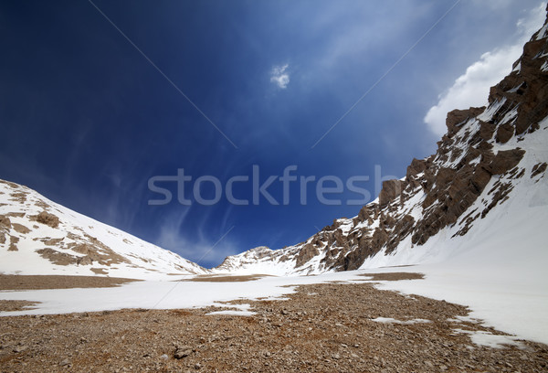 Snowy rocks and blue sky Stock photo © BSANI