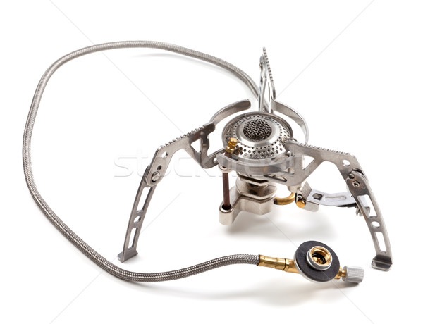 Camping gas stove on white background Stock photo © BSANI