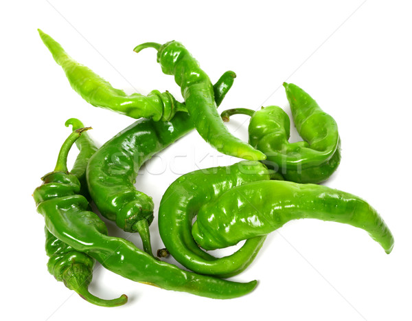 Green peppers on white background Stock photo © BSANI