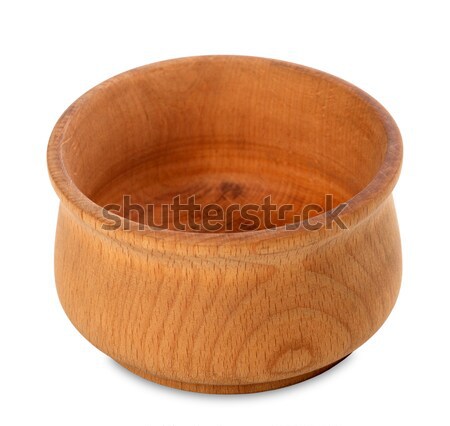 Empty wooden bowl Stock photo © BSANI