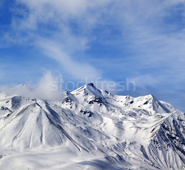 冬天 山 有風 天 高加索 格魯吉亞 商業照片 © BSANI