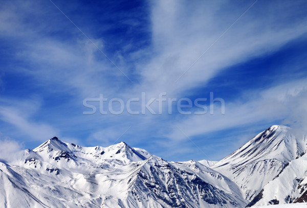 冬天 山 有風 天 高加索 格魯吉亞 商業照片 © BSANI