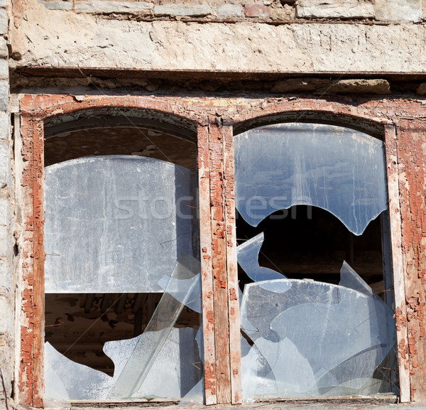 Ahşap duvar eski yok ev kırık Stok fotoğraf © BSANI
