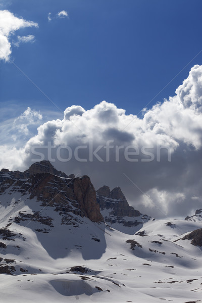 Snowy mountains in nice day Stock photo © BSANI