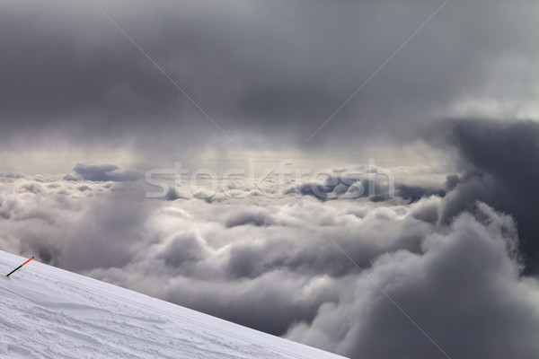 Ski slope for slalom and overcast sky Stock photo © BSANI