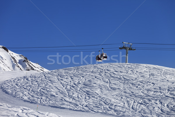 Gondola lift and ski slope Stock photo © BSANI
