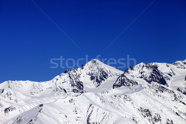 Stockfoto: Winter · bergen · Blauw · heldere · hemel · kaukasus · Georgië