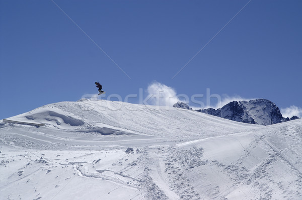 Gelände Park Berge Ski Resort Stock foto © BSANI