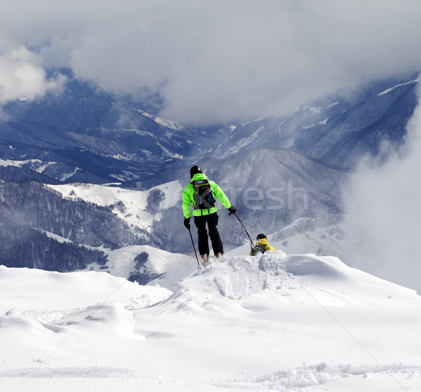 Steigung Berge Dunst Georgia Ski Stock foto © BSANI