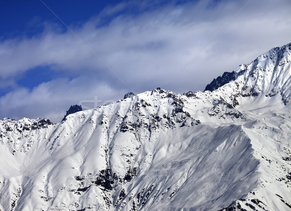 Winter snow mountains at nice sunny day Stock photo © BSANI