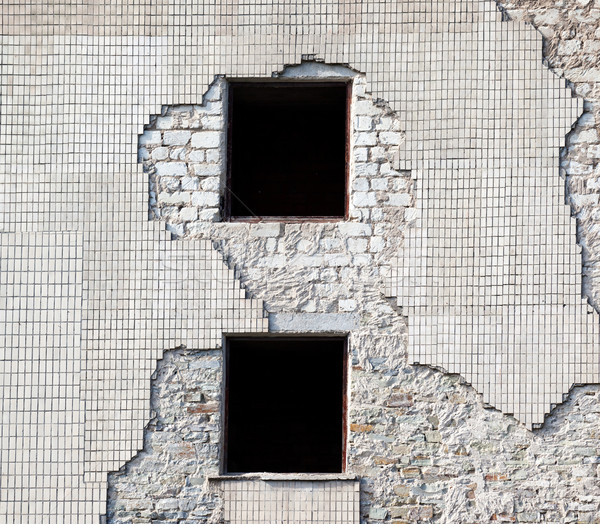 Brick wall of old destroyed house Stock photo © BSANI