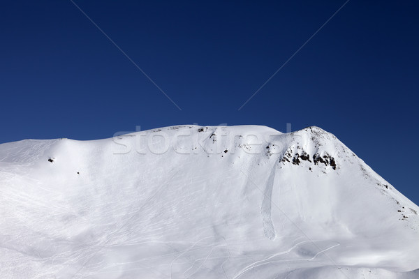Off-piste slope with trace of skis, snowboarding and avalanche Stock photo © BSANI