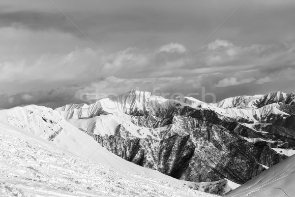 Black and white snowy mountains Stock photo © BSANI