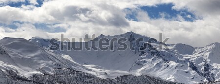 Foto stock: Cáucaso · montanas · nube · paisaje · hielo · invierno