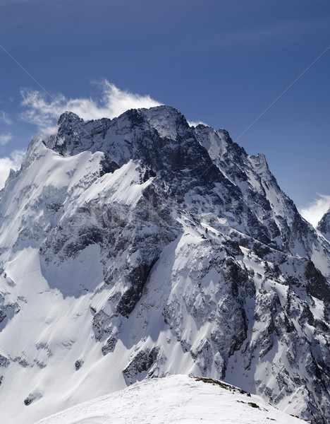 ストックフォト: コーカサス · 山 · 風景 · 山 · 冬 · 青