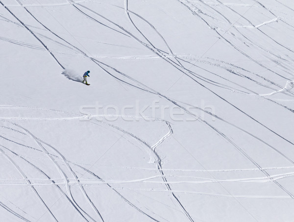 スノーボーダー オフ スロープ 雪 コーカサス 山 ストックフォト © BSANI