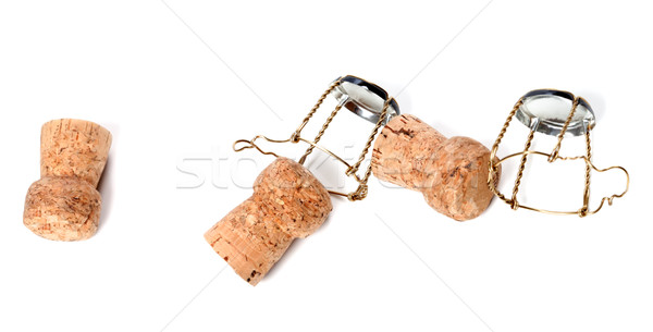 Corks from champagne wine and muselets Stock photo © BSANI