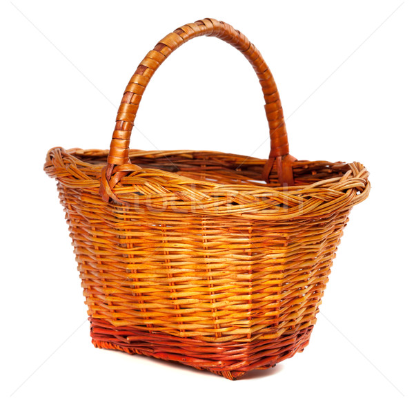 Wicker basket on white background. Stock photo © BSANI
