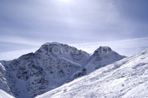 Kaukasus bergen hemel landschap sneeuw Stockfoto © BSANI