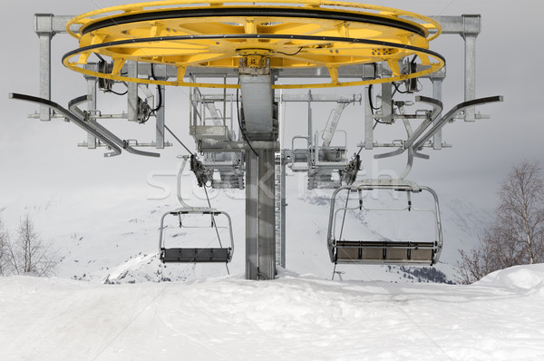 Stock photo: Top station of ropeway
