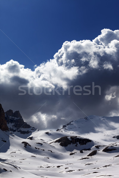 Snow mountains and blue sky Stock photo © BSANI