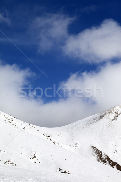 ストックフォト: 山 · 合格 · スロープ · コーカサス · 山 · グルジア