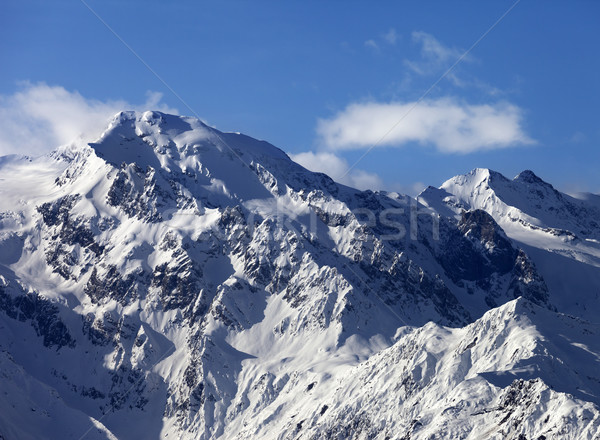 Snowy mountains at nice sunny day Stock photo © BSANI