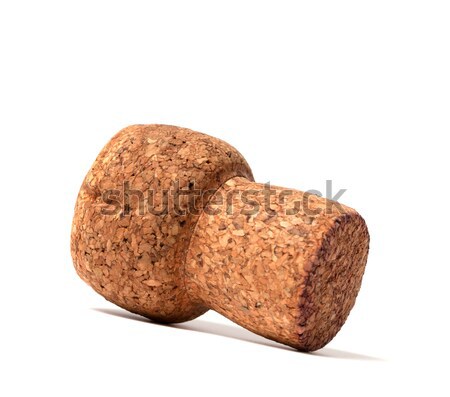 Champagne wine cork on white background Stock photo © BSANI