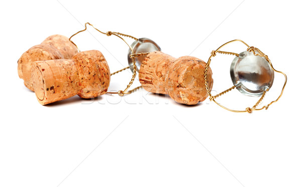 Stock photo: Champagne wine corks and muselets
