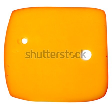 Szelet sajt izolált fehér közelkép kilátás Stock fotó © BSANI