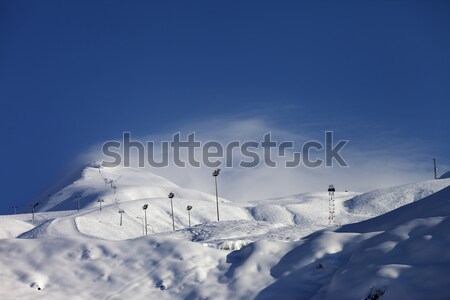 Skipiste Berge Georgia Ski Resort Stock foto © BSANI