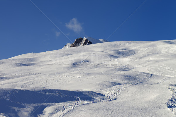 Schi caucaz munţi Georgia schi Imagine de stoc © BSANI