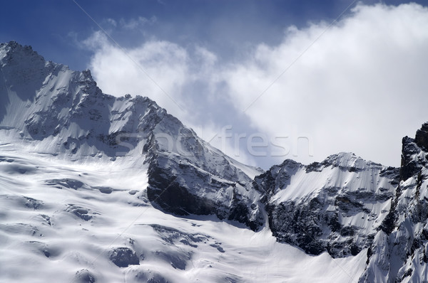 Ghetar caucaz munţi peisaj iarnă Imagine de stoc © BSANI